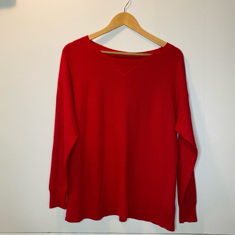 American Eagle Cotton Viscose Blend Super Soft Elevated Basic Crewneck Sweater L